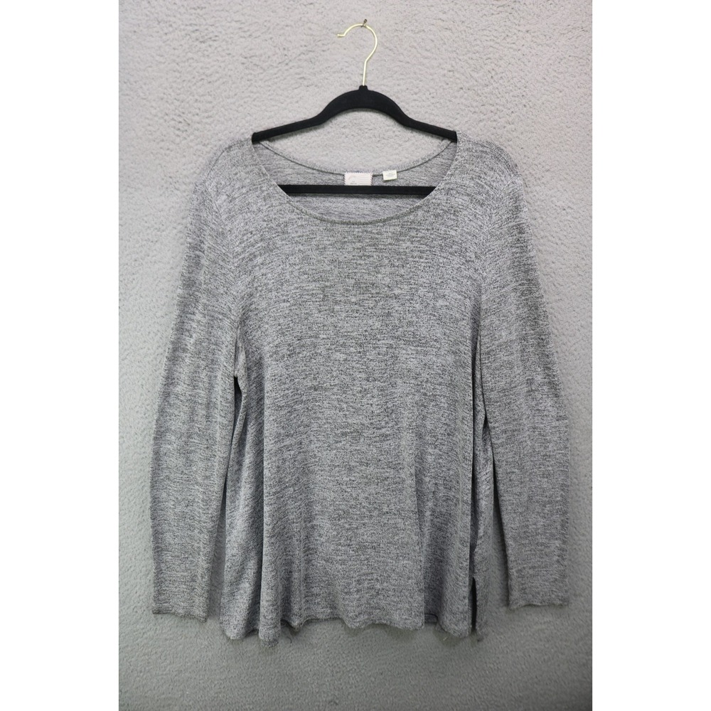 Postmark-Anthropologie Long Sleeve Gray Soft Tunic-Medium-Lagenlook-Minimalist